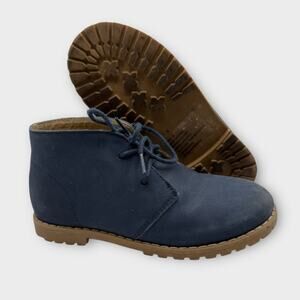 Janie and Jack Blue Leather Shoes Chukka Boots Little Boys 9